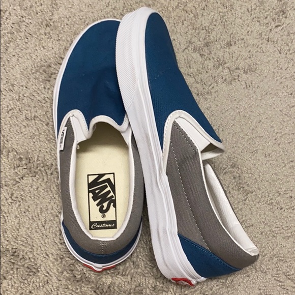Custom blue and gray vans - Picture 5 of 5